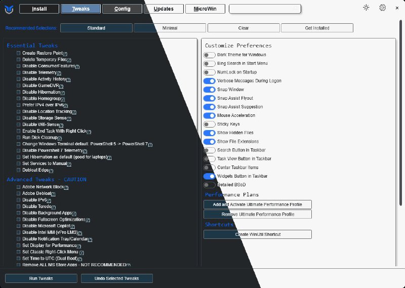 #GitHub #Windows #系统 #工具💻 Winutil - 强大的 Windows 系统优化工具▎项目介绍：一个 Windows 实用工具套件，旨在简化 Windows 系统的安装、优化和维护