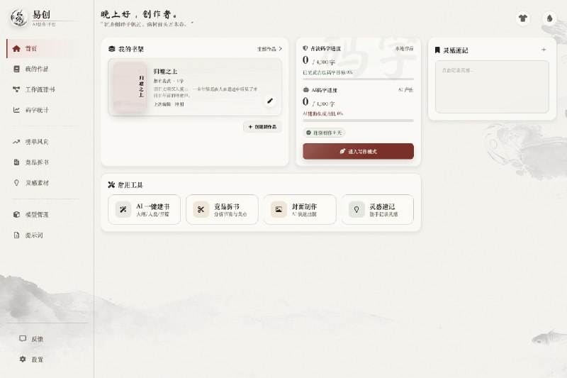 ⭐️ #软件 #小说📚 易创 - 纯本地、开源的 AI 网文写作软件🗂 软件平台：#Windows #macOS🗂 软件介绍：一款本地化 AI 网文写作工具，提供小说编辑、卷章管理、大纲、角色、世界观、时间线、故事线等完整创作功能，并支持自动保存、版本管理以及 TXT/JSON 导入导出