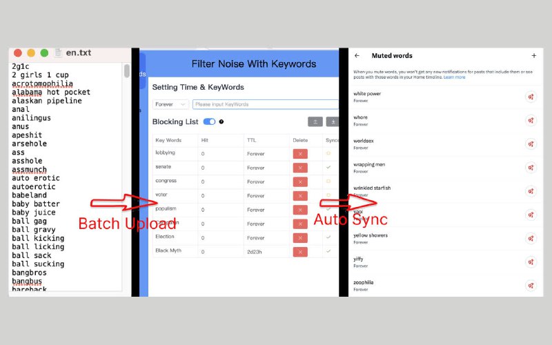 ⭐️ #插件 #工具💬 Twitter屏蔽词关键字过滤 - 社交媒体关键词屏蔽/过滤工具▎插件平台：#Chrome▎插件介绍：一个可以为社交媒体提供关键字过滤与屏蔽的工具，包括 Twitter（X）、微博、YouTube、Facebook 等平台