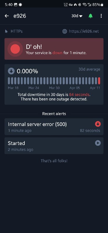 e621/e926炸了，已持续了20分钟，一开始错误码502，现在500