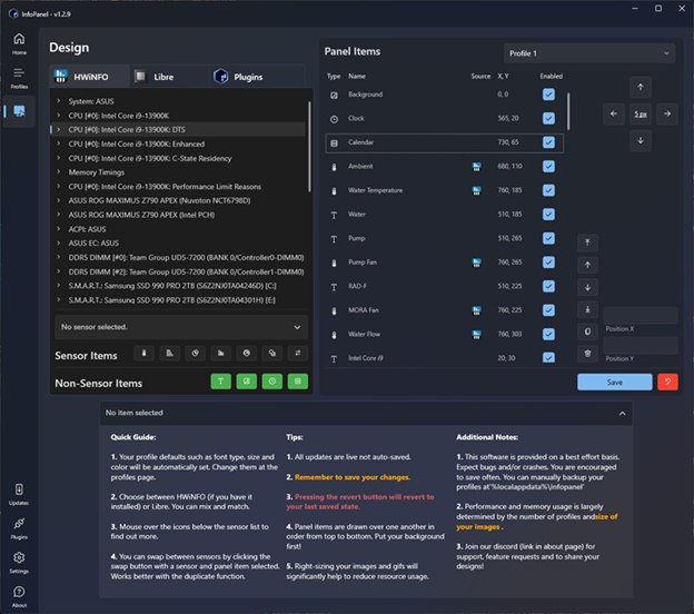 ⭐️ #软件 #工具 #开源⚙️ InfoPanel - 桌面硬件监控可视化工具▎软件平台：#Windows▎软件介绍：一款可以在桌面或外接的小屏幕上实时展示系统硬件信息的工具，包括 CPU、GPU、温度、网络、磁盘等各类数据
