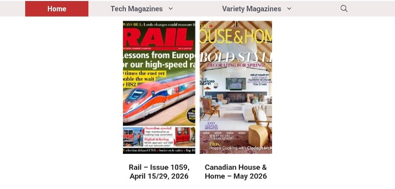 ⭐️ #网站 #期刊📰 Free Magazines PDF - 国外免费英文杂志 PDF 下载网站▎网站介绍：一个国外免费英文杂志 PDF 下载网站，主打免费、免注册、可直接下载/在线阅读外刊与杂志资源
