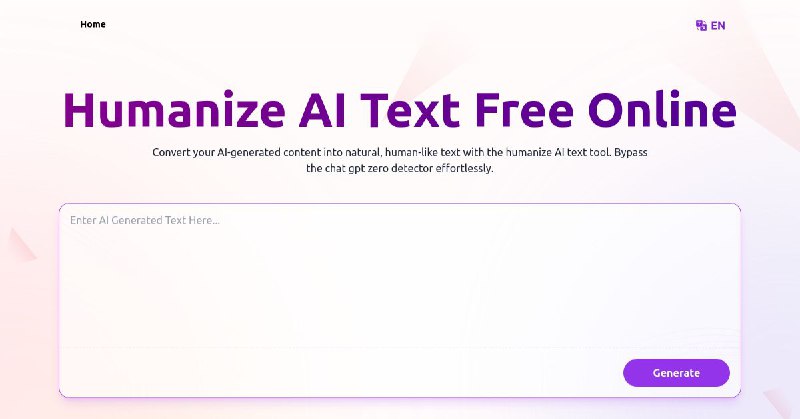 #网站 #工具 #AI💟 Humanize.im - 免费在线人性化 AI 文本▎网站功能：文本润色▎网站介绍：一个可以将 AI 生成内容转化为更自然、人类化语言的工具，使 AI 生成文本更具吸引力和亲和力，避免被系统检测，这对于增强 ChatGPT 输出特别有用