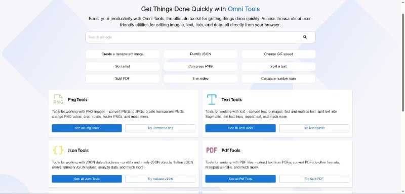 #网站 #工具 #开源🧰 Omni Tools - 自托管强大网络工具集合▎网站介绍：一个开源自托管 Web 应用，提供多种在线工具，旨在简化日常任务