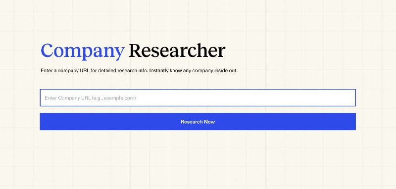 #GitHub #AI #搜索引擎🔎 Company Researcher - AI 公司信息搜索引擎▎项目介绍：一个免费且开源的工具，旨在帮助用户全面了解任何公司