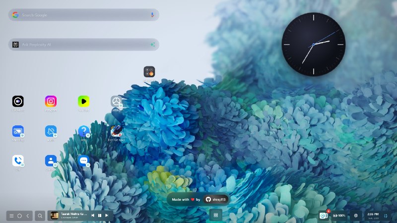 ⭐️ #软件 #工具💻 Android DEX - 将安卓设备变成一台完整的桌面电脑🗂 软件平台：#Windows #macOS #Linux🗂 软件介绍：一个跨平台 Android 桌面化工具，通过 ADB 与 scrcpy 将 Android 手机连接到电脑，在桌面窗口中运行手机应用