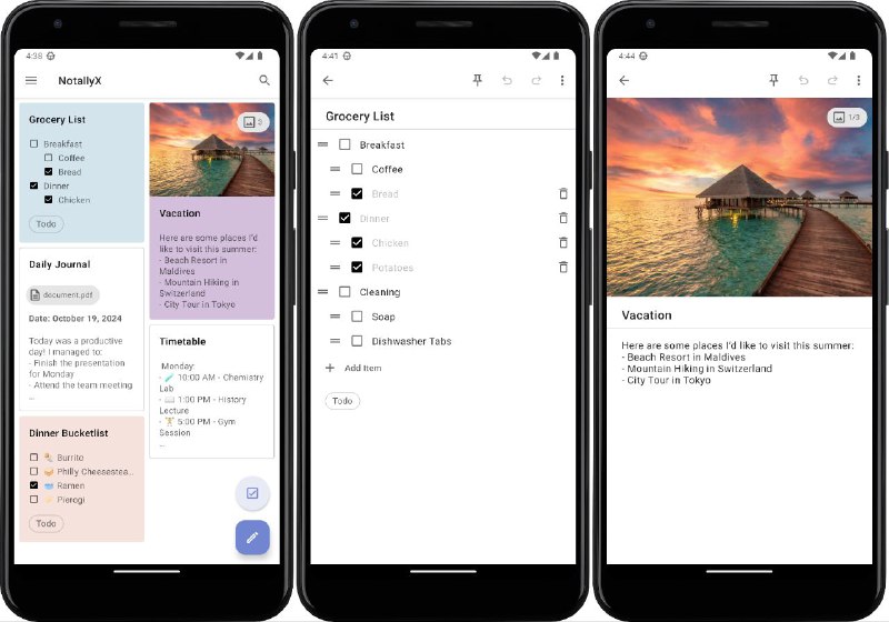 #软件 #笔记 #开源🗂 NotallyX - 简约开源 Android 笔记应用▎软件功能：笔记工具▎软件平台：#Android▎软件介绍：一个开源笔记应用，支持创建富文本笔记，具备加粗、斜体等文本格式化功能，还可以添加任务列表及子任务