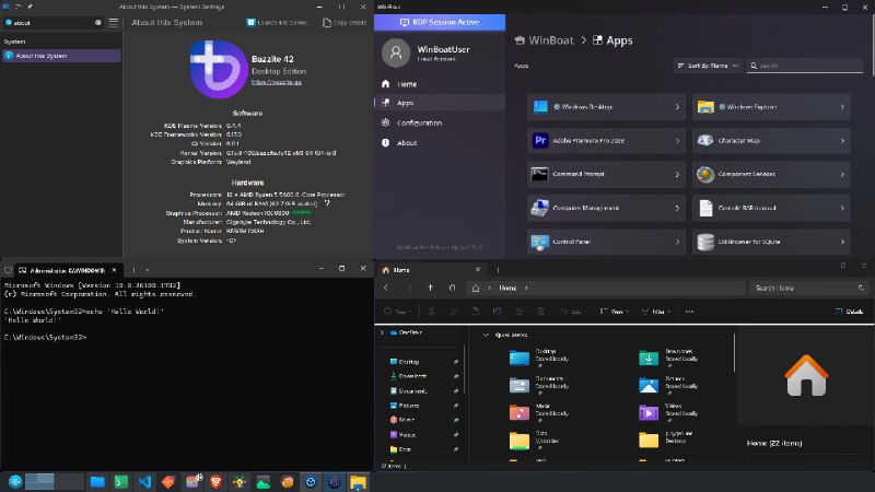 ⭐️ #软件 #工具 #开源💻 WinBoat - 在 Linux 上无缝集成运行 Windows 应用▎软件平台：#Linux▎软件介绍：一款虚拟化工具，专为 Linux 用户设计，能够在本地无缝运行 Windows 应用程序，支持自动安装和配置 Windows 环境