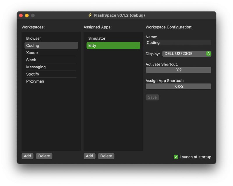 #软件 #工具 #开源⚡ FlashSpace - mac 虚拟工作区管理器▎软件平台：#macOS▎软件介绍：一款适用于 macOS 的虚拟工作区管理器，提供快速的工作区切换功能