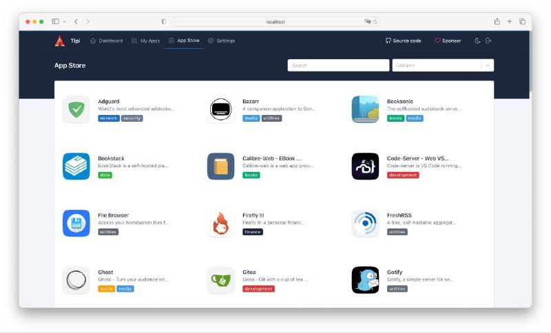 #GitHub #工具🏠 Runtipi - 开源个人家庭服务器管理工具▎项目功能：家庭服务器管理▎项目介绍：一个开源的个人家庭服务器管理工具，旨在简化在单一服务器上管理和运行多个服务的过程