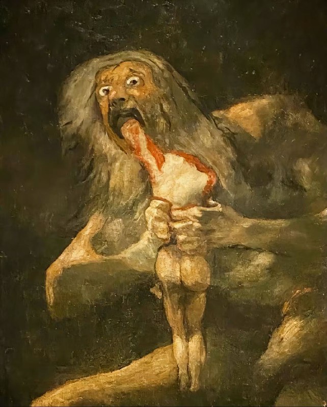 《吞儿的萨图恩》是弗朗西斯科·戈雅的杰作，现藏于马德里普拉多博物馆