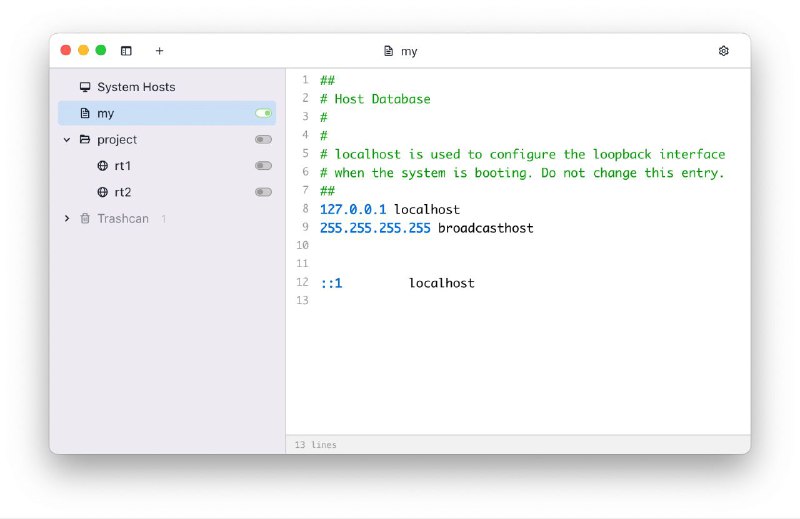 #软件 #工具 #开源📝 SwitchHosts - 管理、切换多个 hosts 方案的工具▎软件功能：hosts 文件管理▎软件平台：#Windows #macOS #Linux▎软件介绍：一款免费开源 hosts 管理工具，支持快速切换和编辑操作系统的 hosts 文件