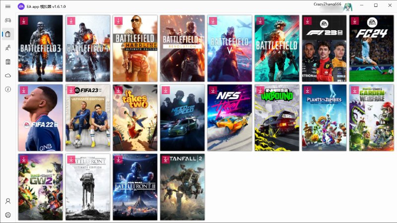 #软件 #工具 #游戏 #开源 #第三方🎮 EAappEmulater - 简易的 EA Desktop/Origin 替代品▎软件功能： EA 第三方桌面客户端▎软件平台：#Windows▎软件介绍：一个 EA Desktop/Origin 客户端，完美支持战地全系列和其他部分 EA 游戏