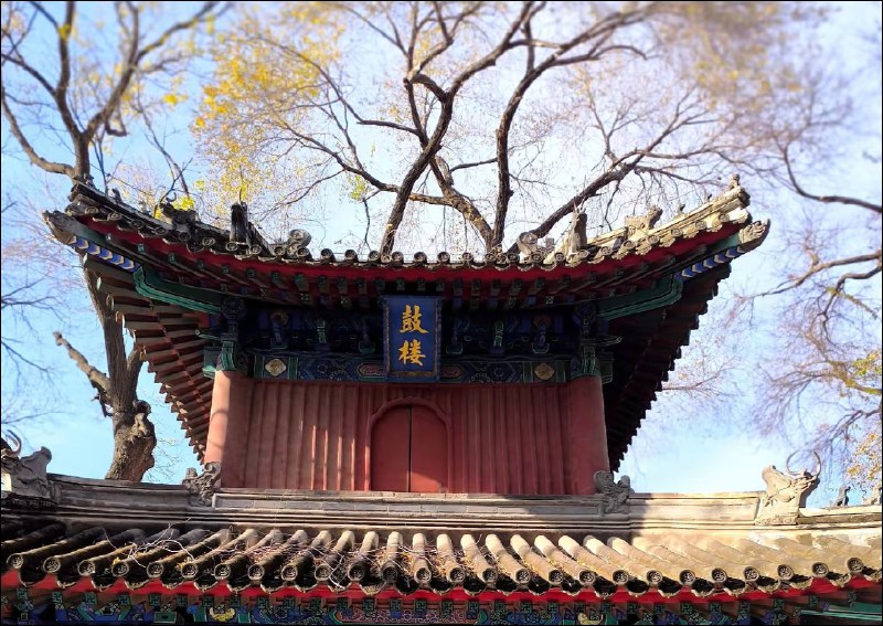 初见法源法源寺的午后，雕黄的银杏叶缀着残阳余辉，大雄宝殿“法海真源”的匾额在光影里半明半暗