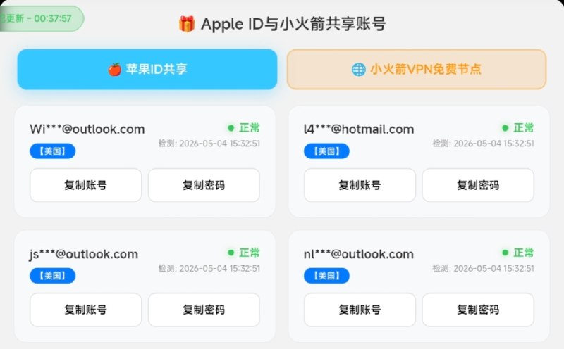 ⭐️ #网站 #共享🚀 翻墙男 - 免费小火箭 Apple ID 共享网站▎网站介绍：一个免费共享海外 Apple ID 与 Shadowrocket（小火箭）资源的站点