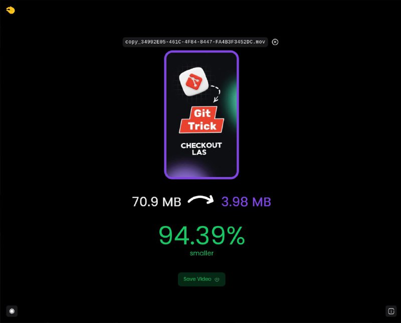 #软件 #工具 #开源↔️ CompressO - 开源多功能视频压缩工具▎软件功能：视频压缩▎软件平台：#Windows #macOS #Linux▎软件介绍：一个视频压缩软件，可以通过简单的拖拽方式处理视频文件，并提供压缩质量选项低、中、高供用户选择