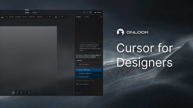 #软件 #工具 #开源🔧 Onlook - 开源、视觉优先的代码编辑器▎软件平台：#Windows #macOS #Linux▎软件介绍：一个视觉化前端开发工具，专为 React + Tailwind 项目设计，支持在浏览器中直接编辑运行中的 UI 界面