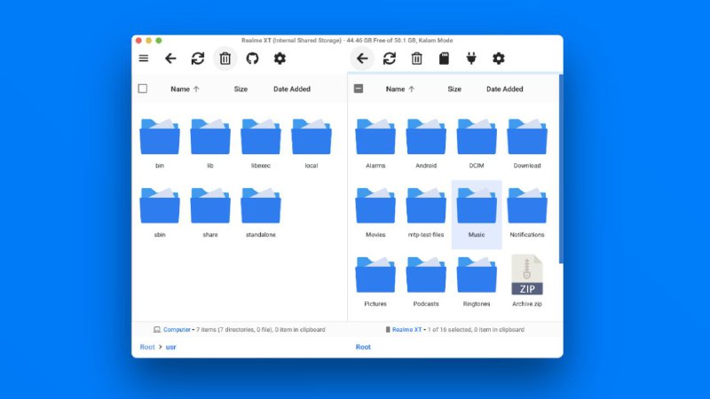 #软件 #工具 #开源📂 OpenMTP - Mac 和 Android 文件传输工具▎软件平台：#macOS▎软件介绍：一个开源 Mac 端 MTP 文件传输工具，可以在 Mac 和 Android 设备之间轻松传输文件，无需依赖 iTunes 或其他工具