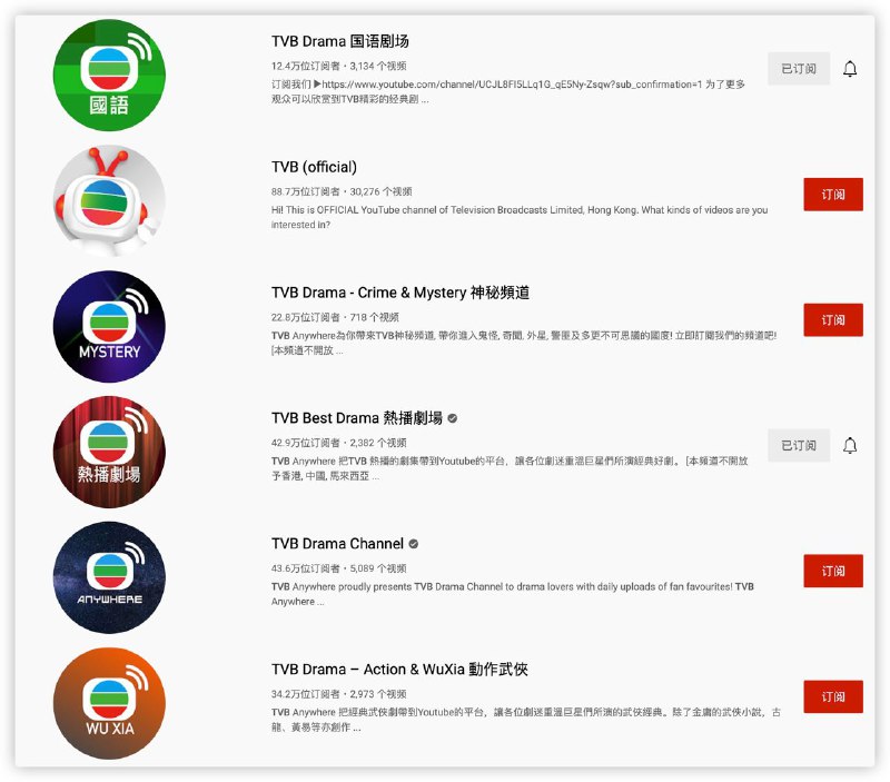 正经频道，tvb这几个都还不错