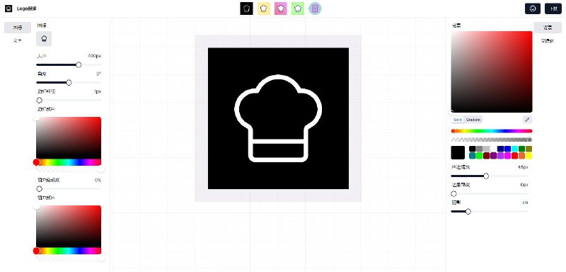 #网站 #设计 #工具🖌 LogoCook - 在线免费 Logo 生成工具▎网站功能：Logo 生成▎网站介绍：一个完全免费的在线 Logo 生成工具，支持自定义图标、文字、大小、角度、边框、阴影、边角弧度等选项，简单易用
